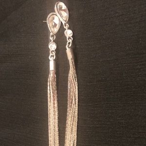 Sterling Silver Earrings 9.25 Long Style  6 1/2 In